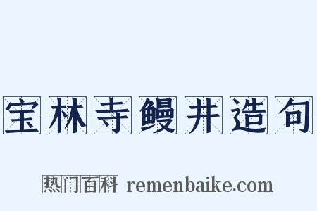 宝林寺鳗井造句是什么意思的图片